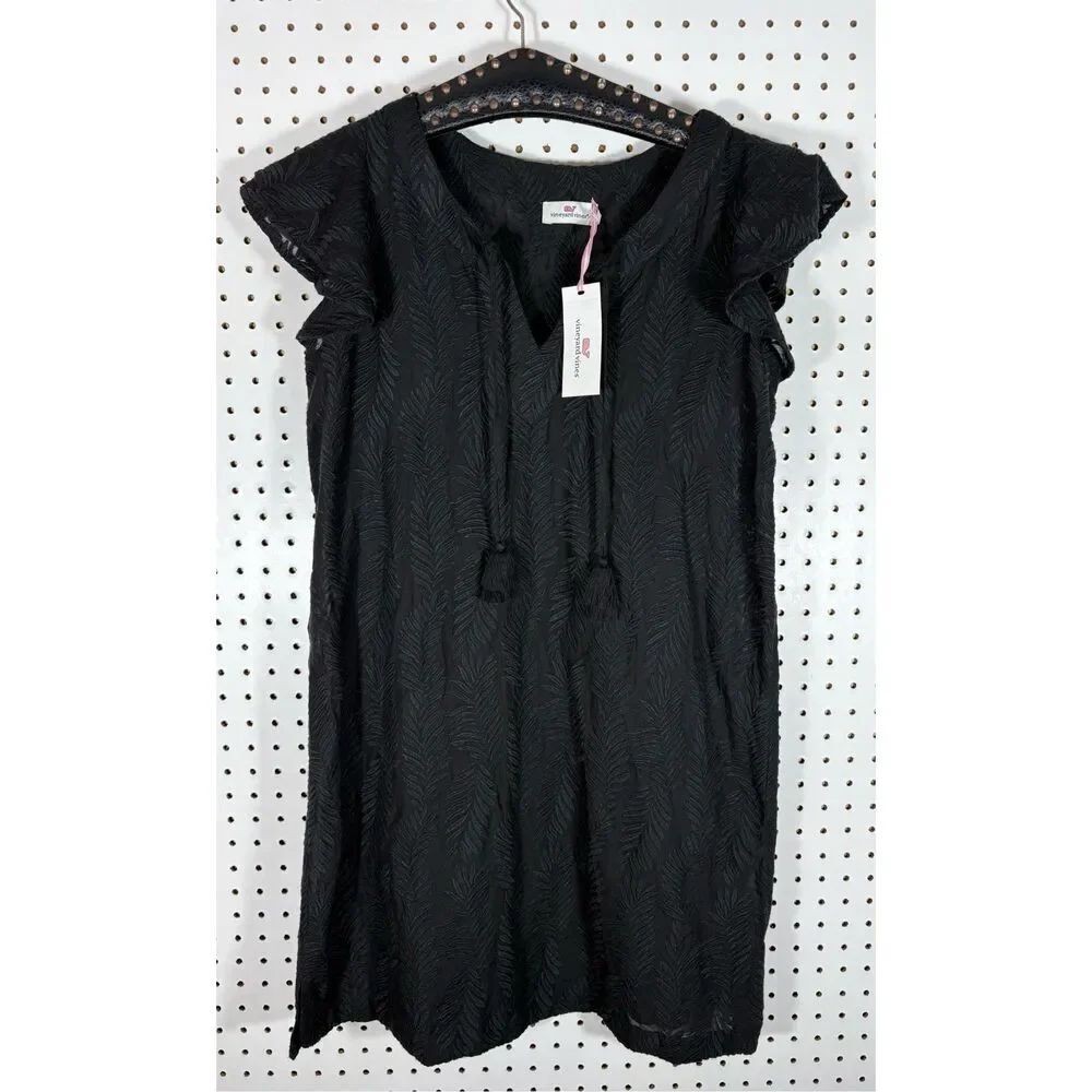 Vineyard Vines palm Tunic Dress jet Black With camisole Size S